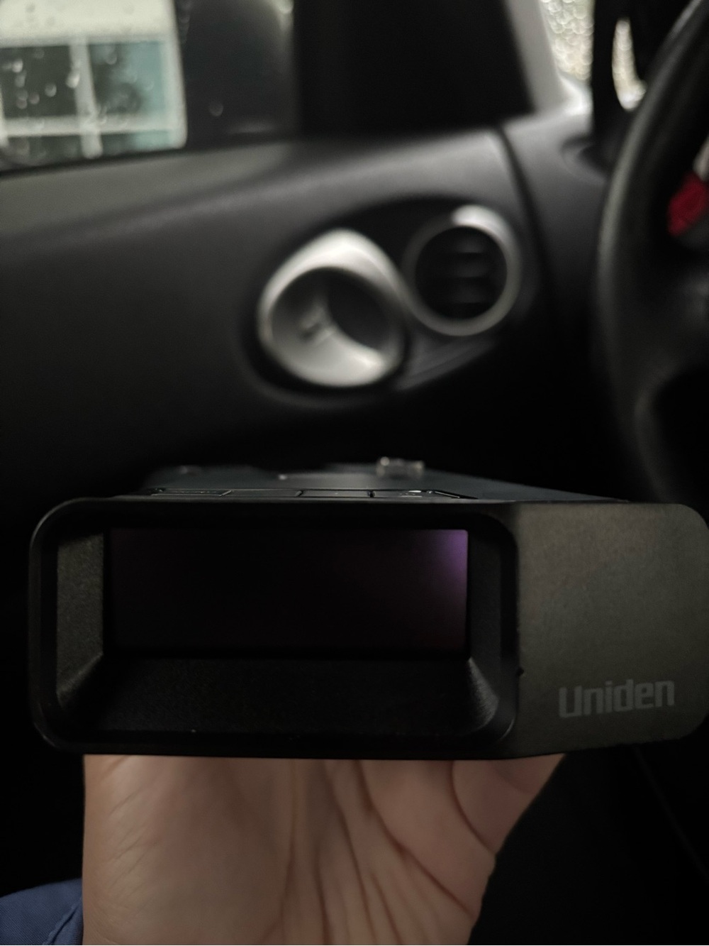 Black Car Radar Detector - Compact Electronic Safety Device R7